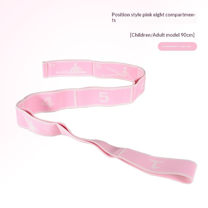 Pink 8-grid cotton stretching band