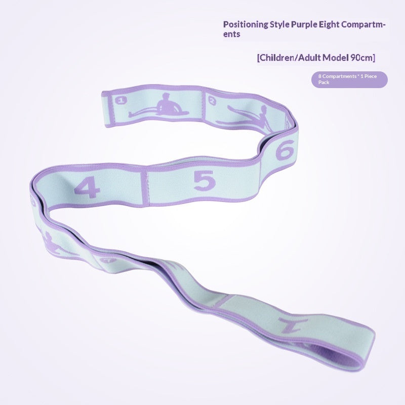 Purple 8-grid cotton stretching band